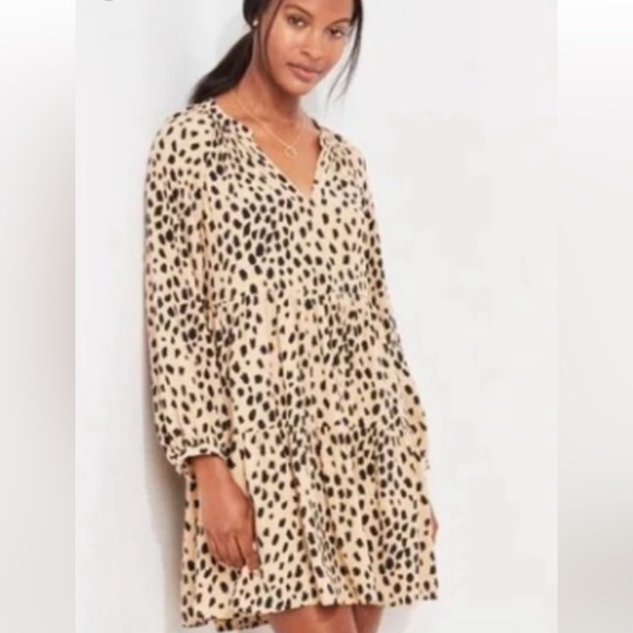 NWT Vineyard Vines Tan and Black Leopard Print Dress - Picture 6 of 8